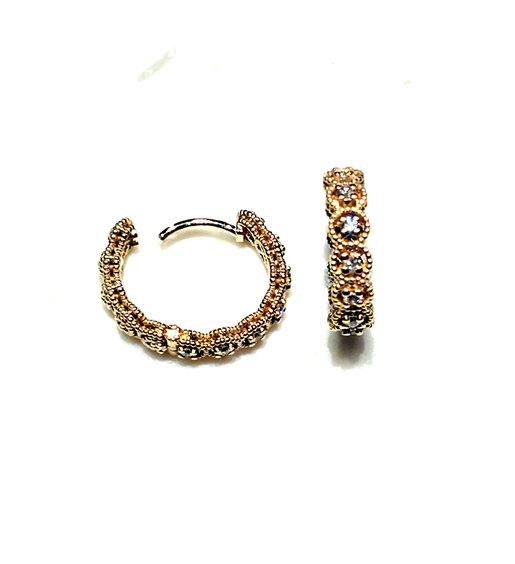 Ohrringe Dalla Bona Dame Fiorentino in Gelbgold Diamante 0.21 Ct SCATTINI MICROGRANA DBM - SCATTINI MICROGRANA DBM